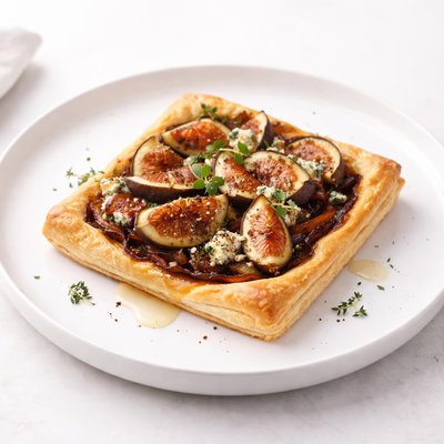 Image of Fig Caramelized Onion and Blue Cheese Tart