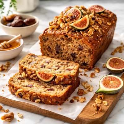 Image of Fig Date and Walnut Quick Bread