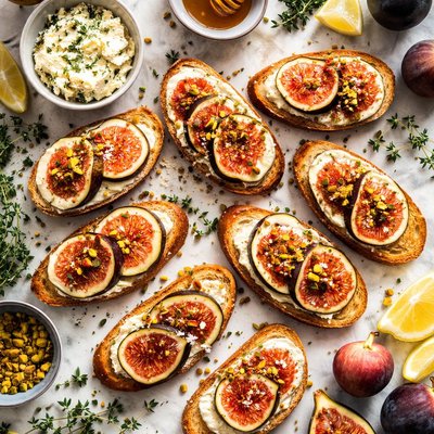 Image of Figs with Herbed Goat Cheese