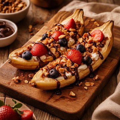 Image of Figure Friendly Baked Banana Split