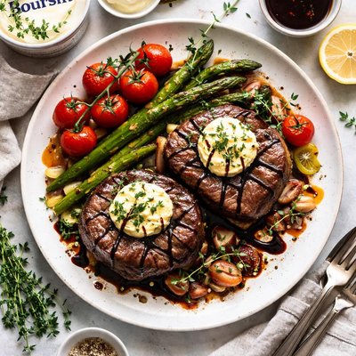 Image of Filet Mignon W Balsamic Syrup Boursin Cheese