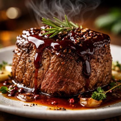 Image of Filet Mignon with a Red Wine Reduction