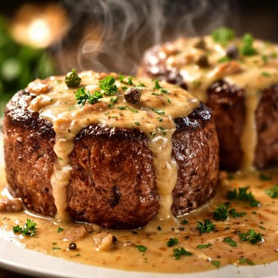 Image of Filet Mignons with Cognac Cream Sauce