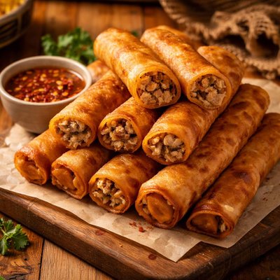 Image of Filipino Lumpia Deep Fried Pork Spring Rolls
