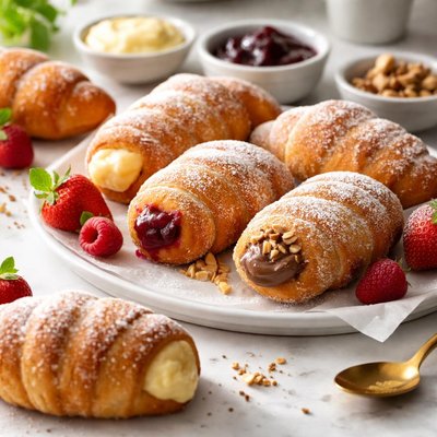 Image of Filled Crescent Roll Doughnuts