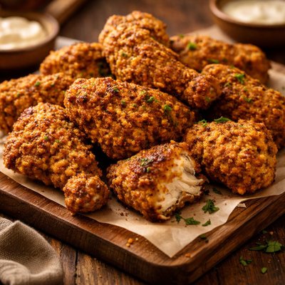 Image of Finger Lickin Good Mustard Oven Fried Chicken
