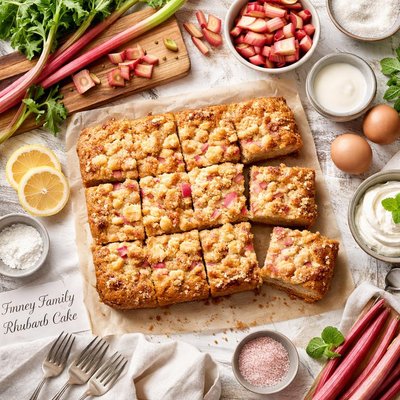 Image of Finney Family Rhubarb Cake