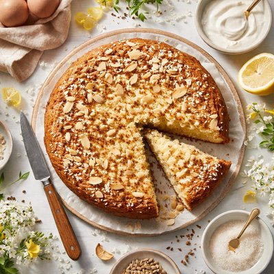 Image of Finnish Cardamom Sour Cream Cake