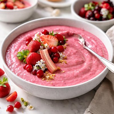 Image of Finnish Rhubarb Berry Pudding