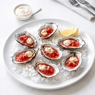 Image of Fire and Ice Oysters with Horseradish Sauce
