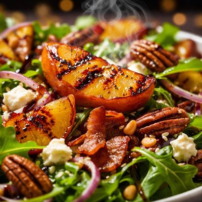 Image of Whole30 Fire Roasted Peach Salad