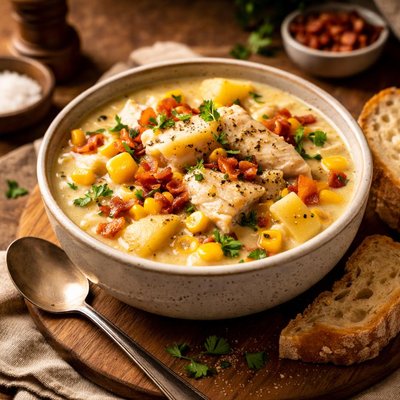 Image of Fish and Corn Chowder