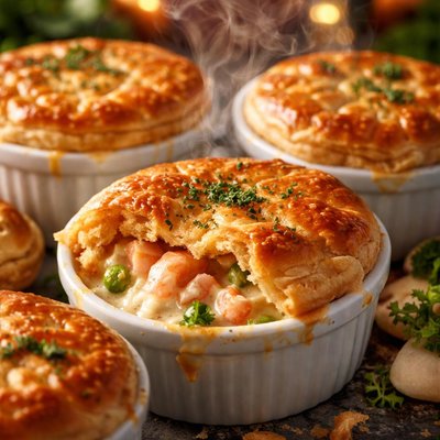 Image of Fish Bake Individual Pies Serves 4 6