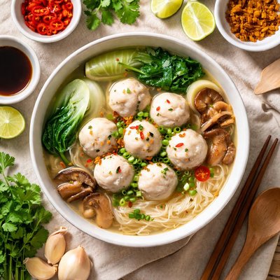 Image of Whole30 Fish Ball Soup