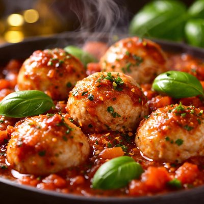 Image of Fish Balls in Tomato Basil Sauce