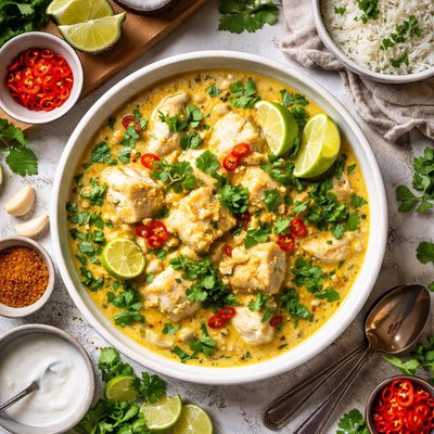 Image of Fish Coconut and Coriander Stew
