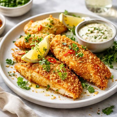 Image of Fish Fillets in Cornmeal Polenta Crust