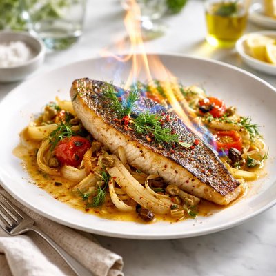 Image of Fish Flambe with Fennel