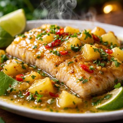 Image of Fish in Pineapple Lime Sauce