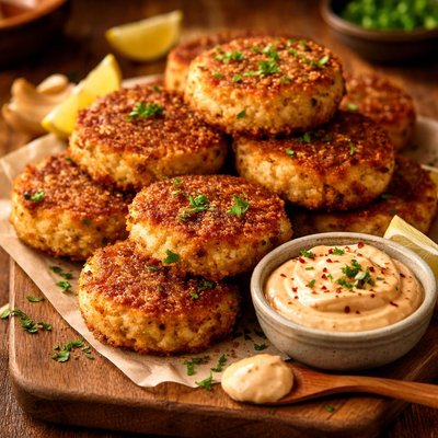 Image of Fish Patties with Spicy Mayonnaise