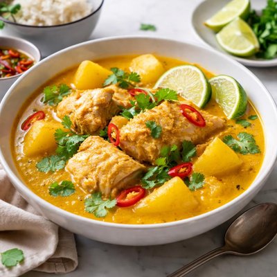 Image of Fish Potato Yellow Curry Gaeng Leuang Pla