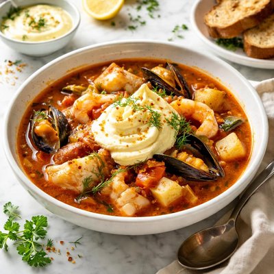 Image of Fish Soup with Lemon Aioli