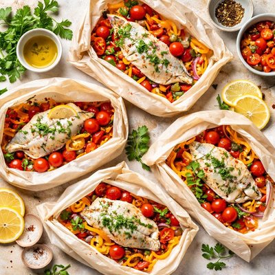 Image of Fish Steamed in Packets