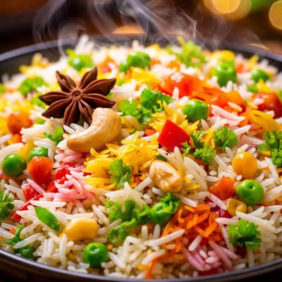 Image of Five Colour Pretty Indian Pulao Pilaf