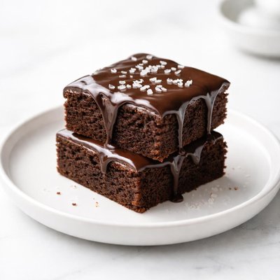 Image of Five Minute Microwave Brownies with Chocolate Glaze