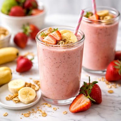 Image of Five Minute Strawberry Banana Smoothie