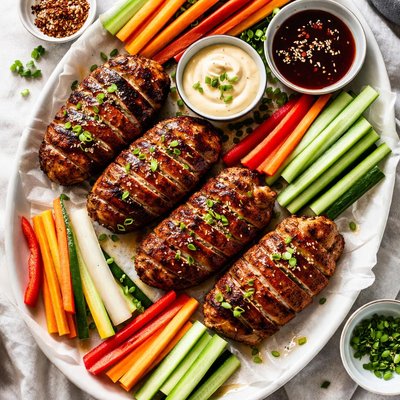 Image of Five Spice Duck Breasts with Vegetable Sticks