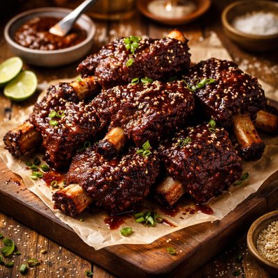 Image of Five Spice Short Ribs with Hoisin Barbecue Sauce