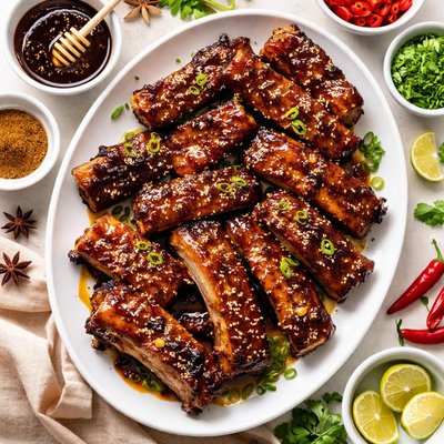 Image of Five Spice Spareribs with Hoisin Honey Glaze