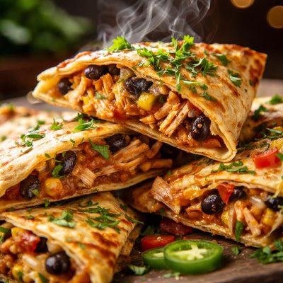 Image of Flaky Chicken and Bean Wedges