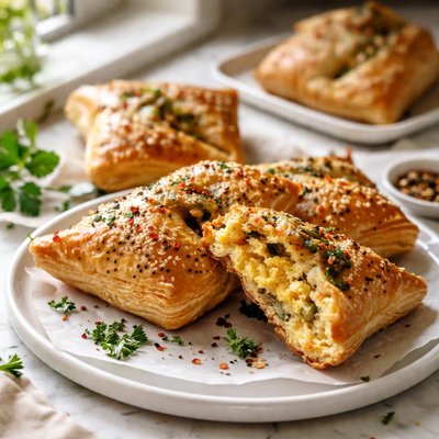 Image of Vegan Flaky Egg Puff Pastry