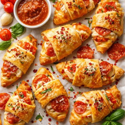 Image of Flaky Pizza Snacks on Crescents