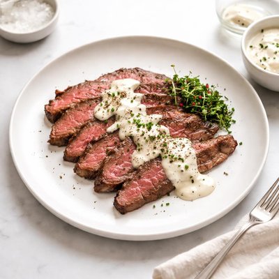 Image of Flank Steak with Horseradish Sauce