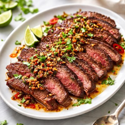 Image of Flank Steak with Lime Chipotle Sauce