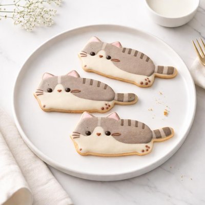Image of Flat Cat Cookies
