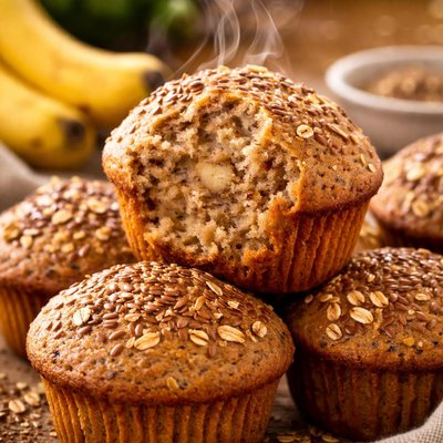 Image of Flax and Banana Muffins