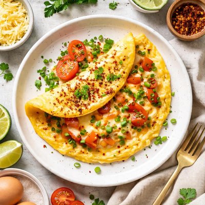 Image of Flipped Egg with Cheese