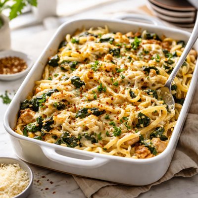 Image of Florentine Fettuccine Casserole