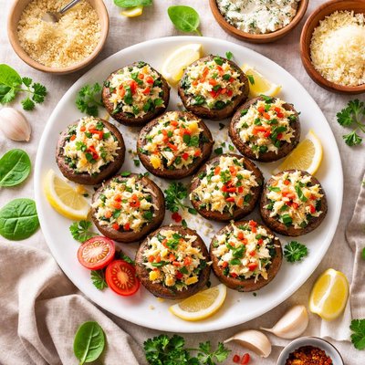 Image of Florentine Stuffed Mushrooms