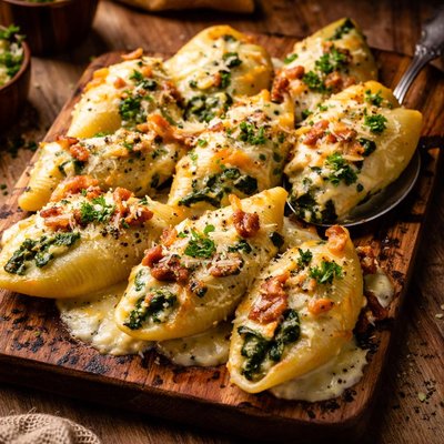 Image of Florentine Stuffed Shells Carbonara