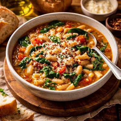 Image of Florentine White Bean Soup with Pasta