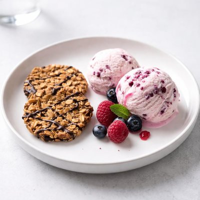 Image of Florentines with Berry Ice Cream