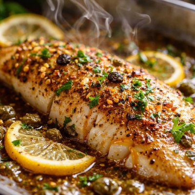 Image of Flounder Baked in Brown Butter