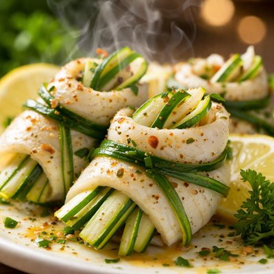 Image of Flounder Zucchini Bundles