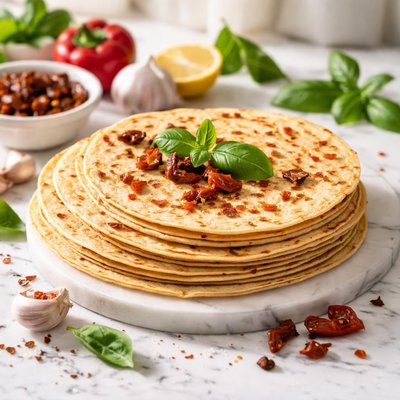 Image of Flour Tortillas Sun Dried Tomato Red Bell Pepper Garlic