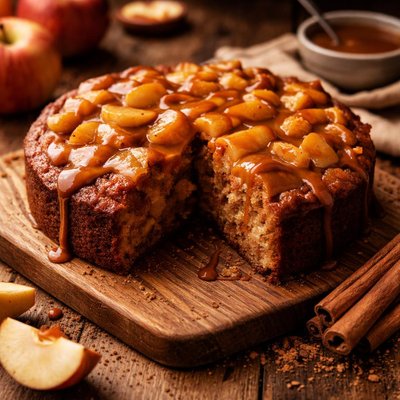 Image of Flourless Apple Caramel Cake 5 Hour Cook Time